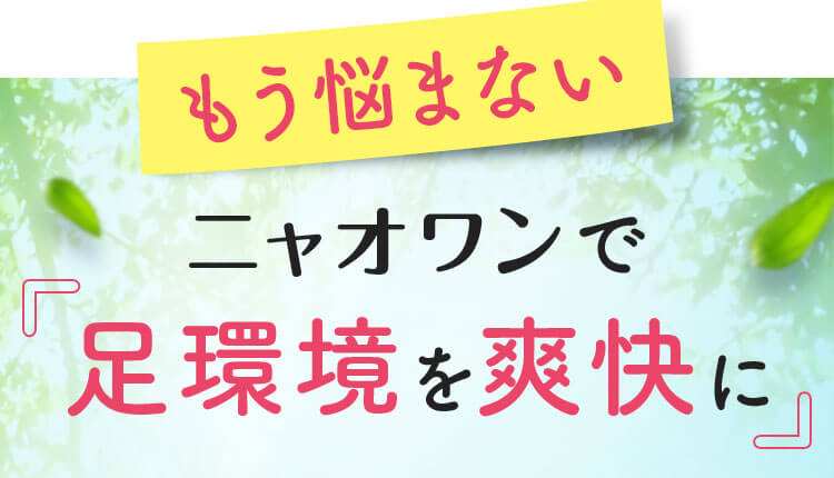 ニャオワンで足環境を爽快に